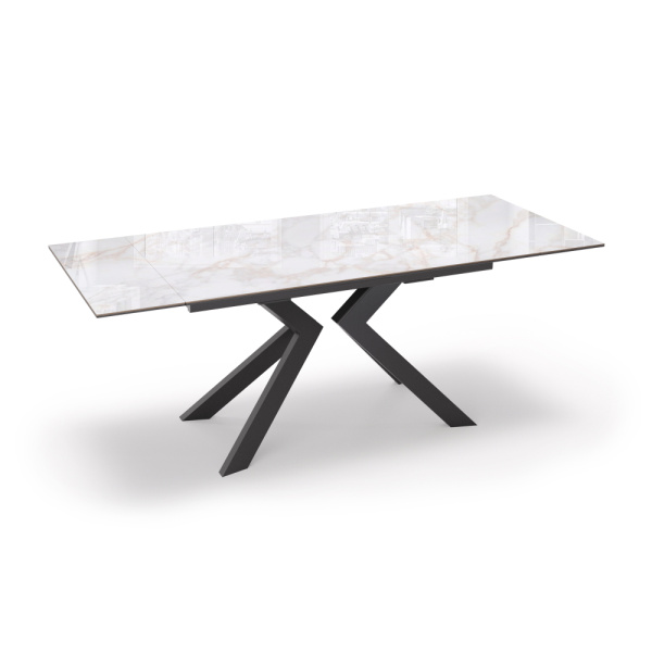 Стол PAUL 140 Bianco Gold Ceramic Lux,BK PAUL 140